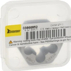 Hex Rethreading Die: M14x1.5, Right Hand, Carbon Steel