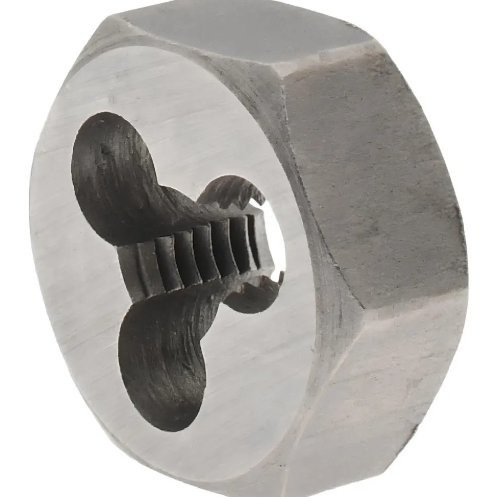 Hex Rethreading Die: M5x0.8, Right Hand, Carbon Steel