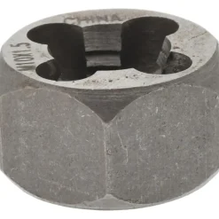 Hex Rethreading Die: M10x1.5, Right Hand, Carbon Steel