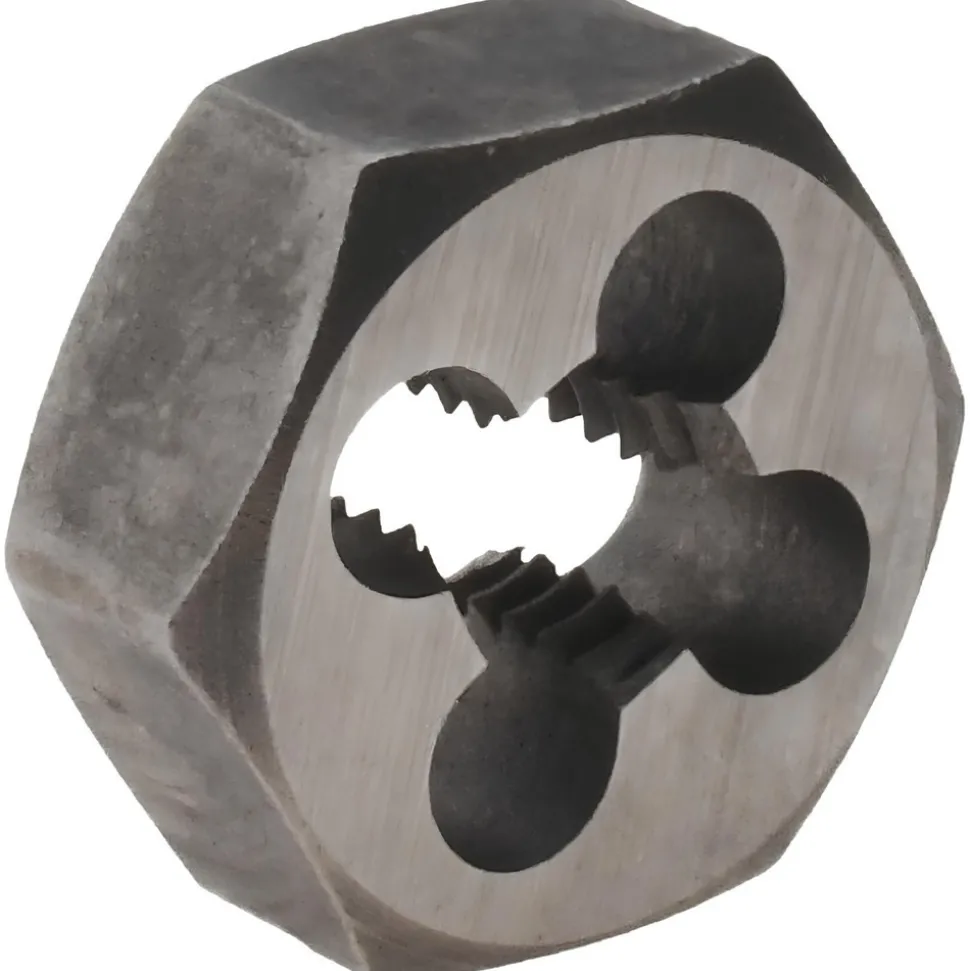 Hex Rethreading Die: M6x1, Right Hand, Carbon Steel