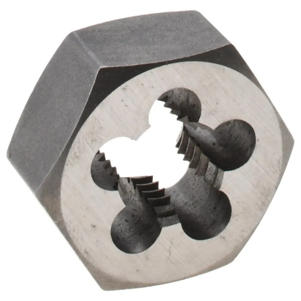 Hex Rethreading Die: M12x1.75, Right Hand, Carbon Steel