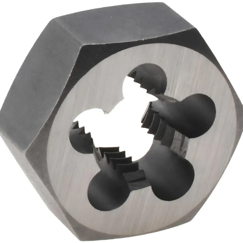 Hex Rethreading Die: 1/2-13, Right Hand, Carbon Steel
