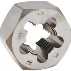 Hex Rethreading Die: 7/8-9, Right Hand, Carbon Steel