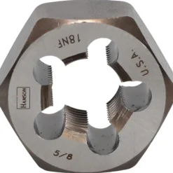 Hex Rethreading Die: 5/8-18, Right Hand, Carbon Steel