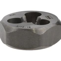 Hex Rethreading Die: 5/16-18, Right Hand, 1" Hex, Carbon Steel