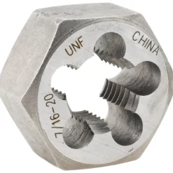 Hex Rethreading Die: 7/16-20, Right Hand, Carbon Steel