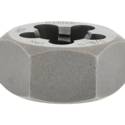 Hex Rethreading Die: 5/8-11, Right Hand, High-Speed Steel