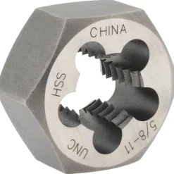 Hex Rethreading Die: 5/8-11, Right Hand, High-Speed Steel
