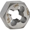 Hex Rethreading Die: 3/8-16, Right Hand, Carbon Steel