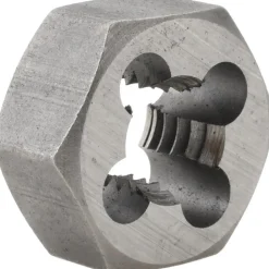 Hex Rethreading Die: 3/8-16, Right Hand, Carbon Steel
