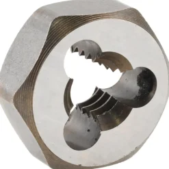 Hex Rethreading Die: 1/4-20, Right Hand, Carbon Steel