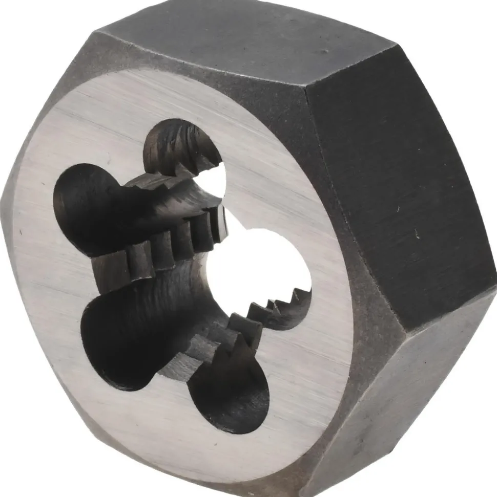 Hex Rethreading Die: 1/2-13, Right Hand, High-Speed Steel