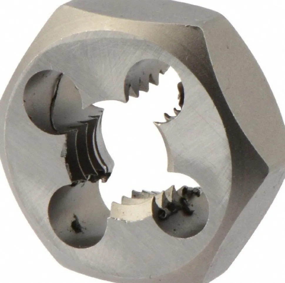 Hex Rethreading Die: 1/2-13, Right Hand, 1" Hex, Carbon Steel