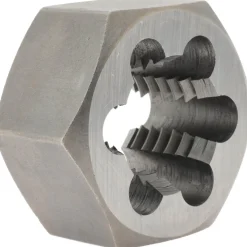 Hex Rethreading Die: 1-8, 1" Thick, Right Hand, Carbon Steel