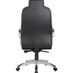 Hinged Arm Executive Chair with Synchro-Tilt Task Chair: Vinyl, 22-1/2