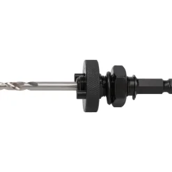Hole Saw Arbor: 6" Saw Dia, Straight Shank, Drill Pilot