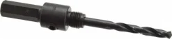 Hole Saw Arbor: Straight Shank, Drill Pilot