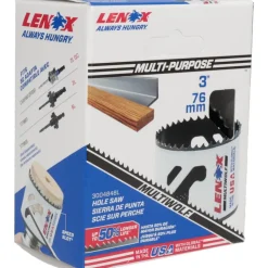 Hole Saw: 3" Saw Dia, 1-1/2" Cut Depth