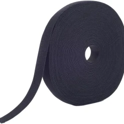 Hook & Loop: Shape: Roll; Tape Width: 0.625; Tape Length: 25 yd; Color: Black