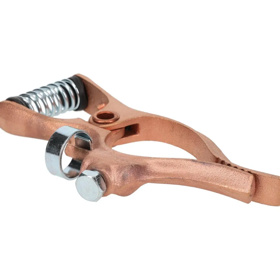 1-1/2 Inch Jaw Opening, 4 Inch Jaw Depth, 300 Amp Rating, Copper Welding Ground Clamp