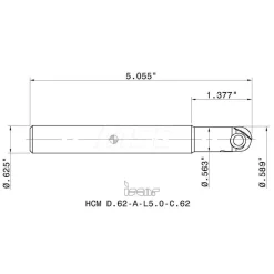Indexable Ball Nose End Mill: 5/8