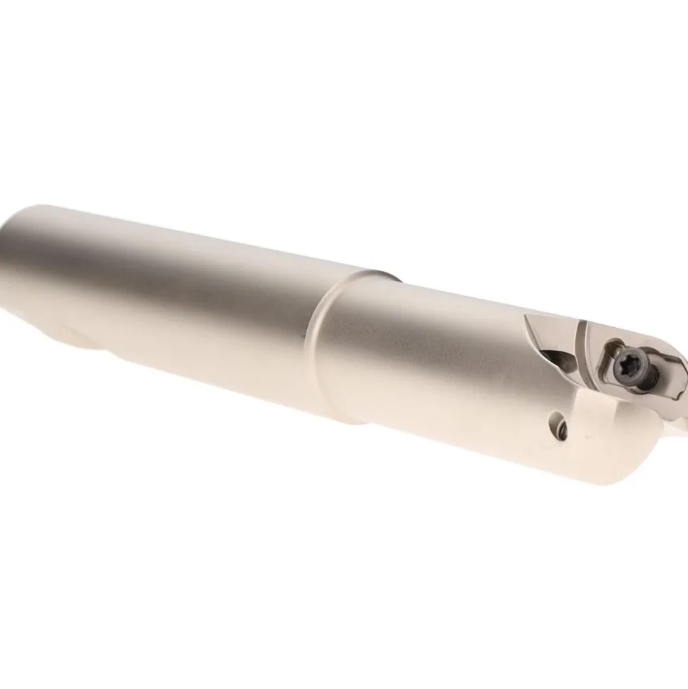 Indexable Ball Nose End Mill: 1" Cut Dia, 6.7" OAL