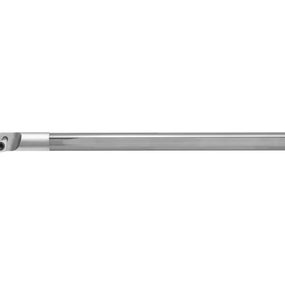 Indexable Boring Bar: ACBC187F5R, 0.2200" Min Bore, Right Hand, 5.000 deg Lead Angle, Solid Carbide (Shank) & Steel (Head)