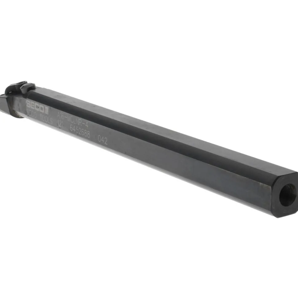 Indexable Boring Bar: A16-MCLNR-4, 1.2800" Min Bore, Right Hand, -5.000 deg Lead Angle, Steel
