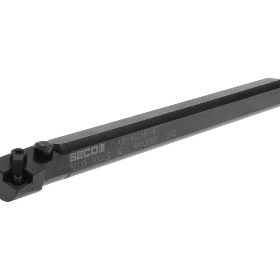 Indexable Boring Bar: A16-MCLNR-4, 1.2800" Min Bore, Right Hand, -5.000 deg Lead Angle, Steel