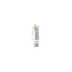 Indexable Boring Bar: A24-MCLNR-4, 1.7800" Min Bore, Right Hand, -5.000 deg Lead Angle, Steel