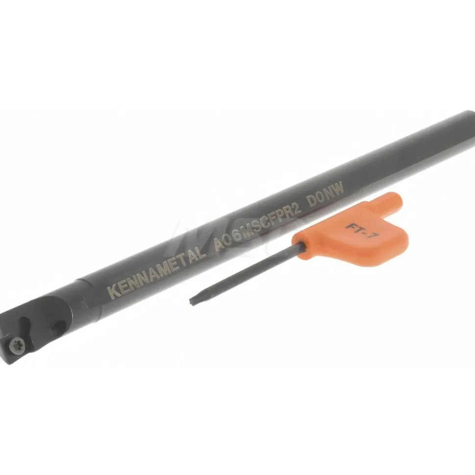 Indexable Boring Bar: A06MSCFPR2, 12.19 mm Min Bore, Right Hand, 9.53 mm Shank Dia, Steel