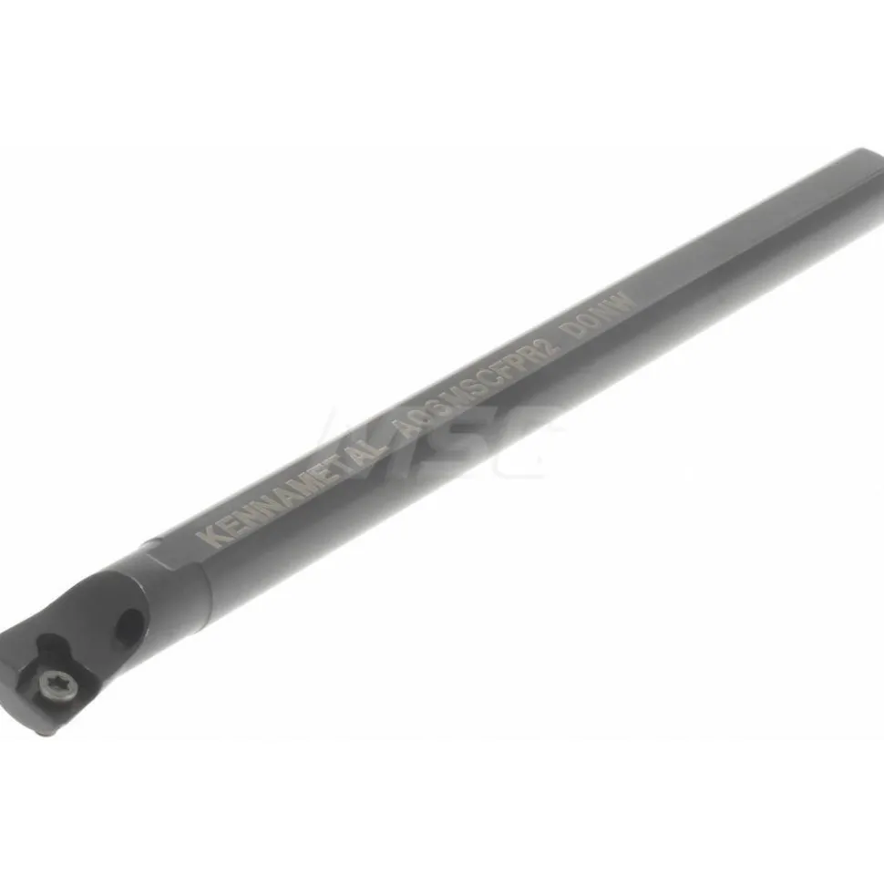 Indexable Boring Bar: A06MSCFPR2, 12.19 mm Min Bore, Right Hand, 9.53 mm Shank Dia, Steel