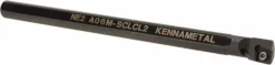 Indexable Boring Bar: A06MSCLCL2, 12.19 mm Min Bore, Left Hand, 9.53 mm Shank Dia, -5.000 deg Lead Angle, Steel