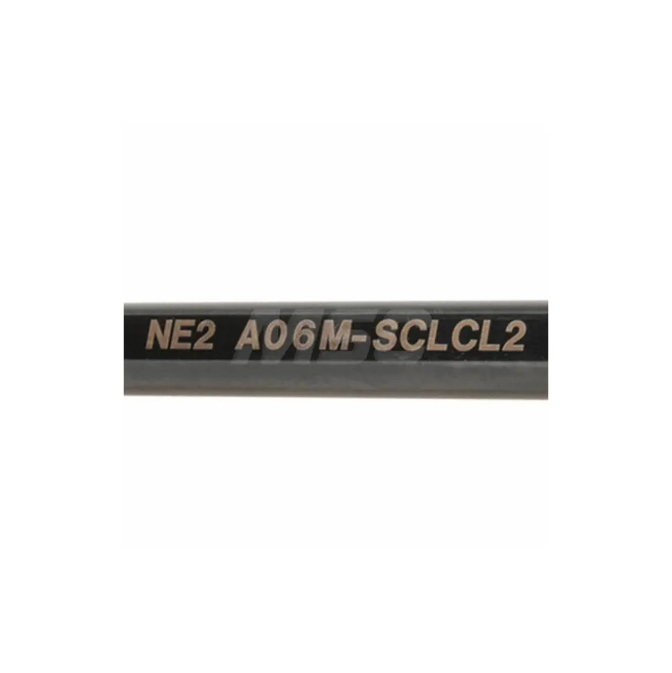 Indexable Boring Bar: A06MSCLCL2, 12.19 mm Min Bore, Left Hand, 9.53 mm Shank Dia, -5.000 deg Lead Angle, Steel