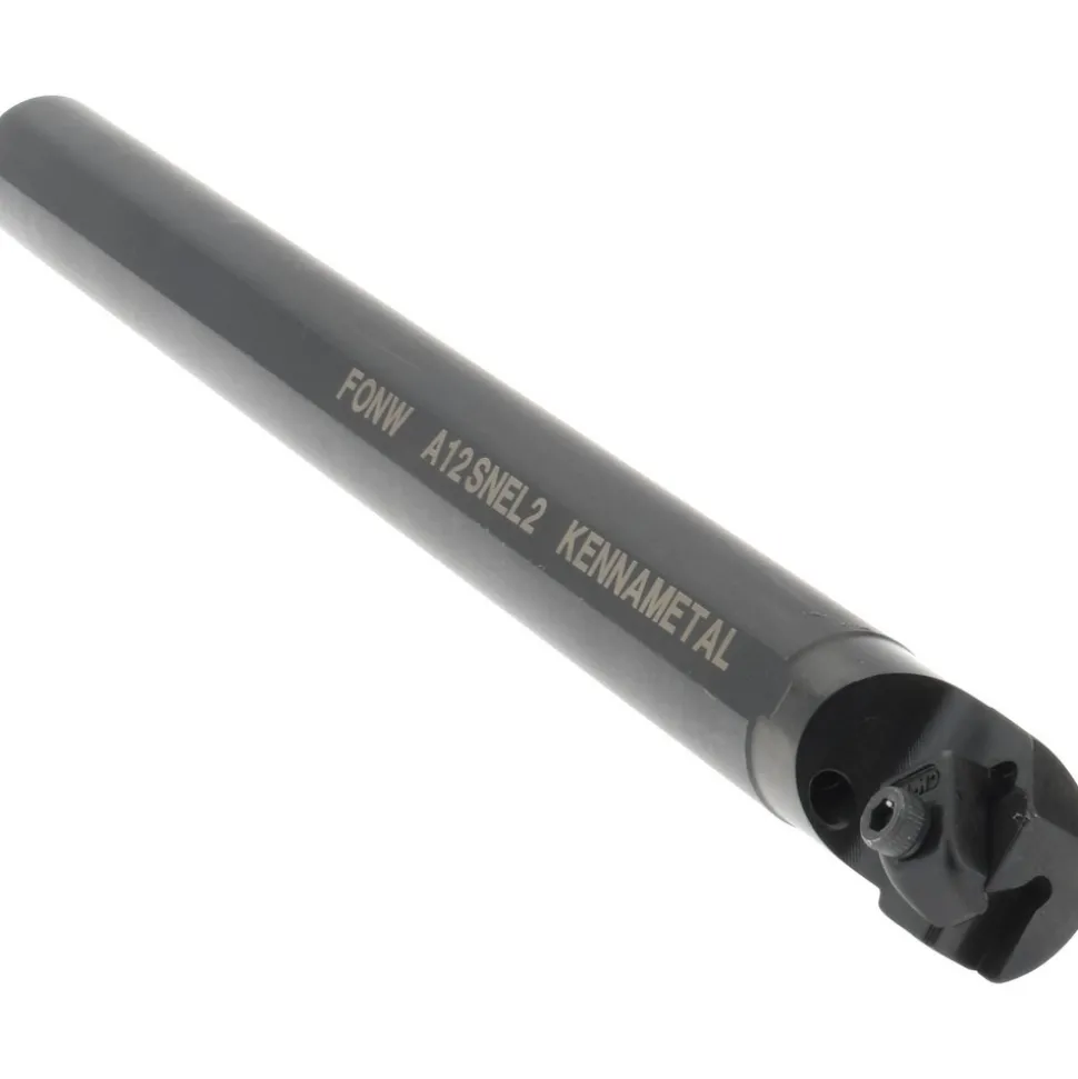 Indexable Boring Bar: A12NEL2, 28.58 mm Min Bore Dia, Left Hand Cut, 3/4" Shank Dia, 3 ° Lead Angle, Steel