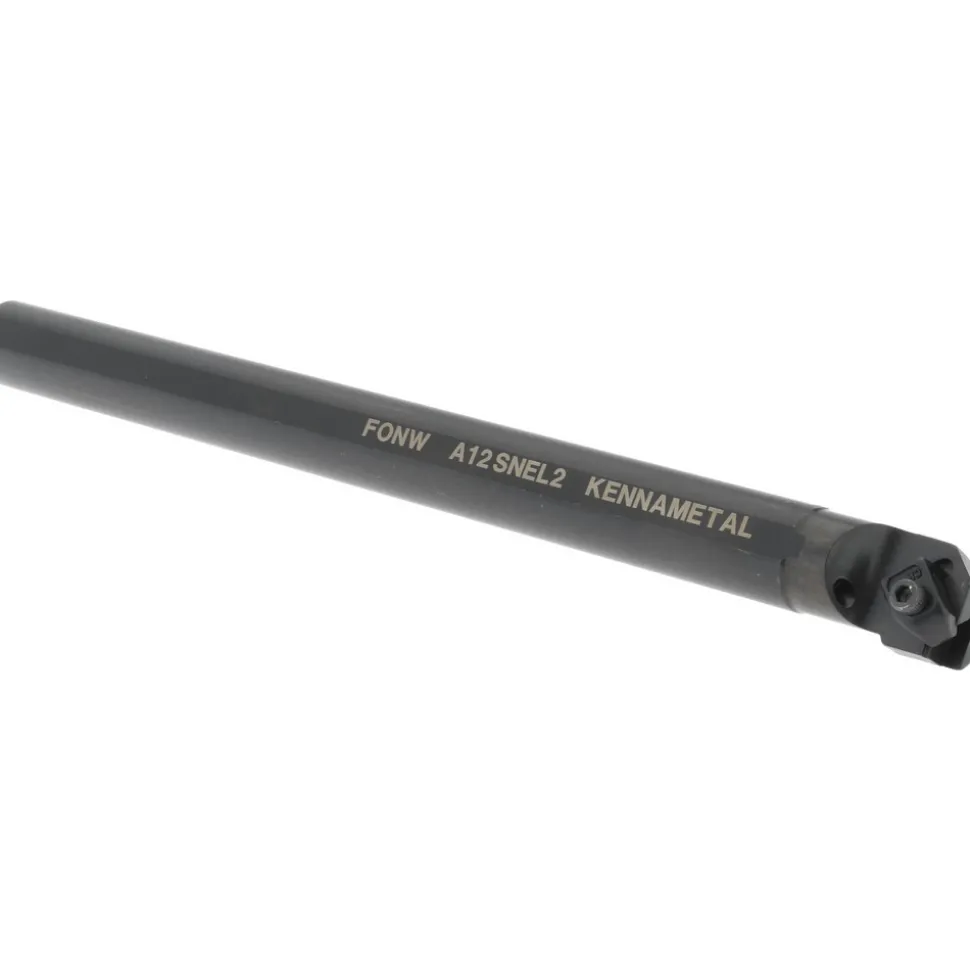 Indexable Boring Bar: A12NEL2, 28.58 mm Min Bore Dia, Left Hand Cut, 3/4" Shank Dia, 3 ° Lead Angle, Steel