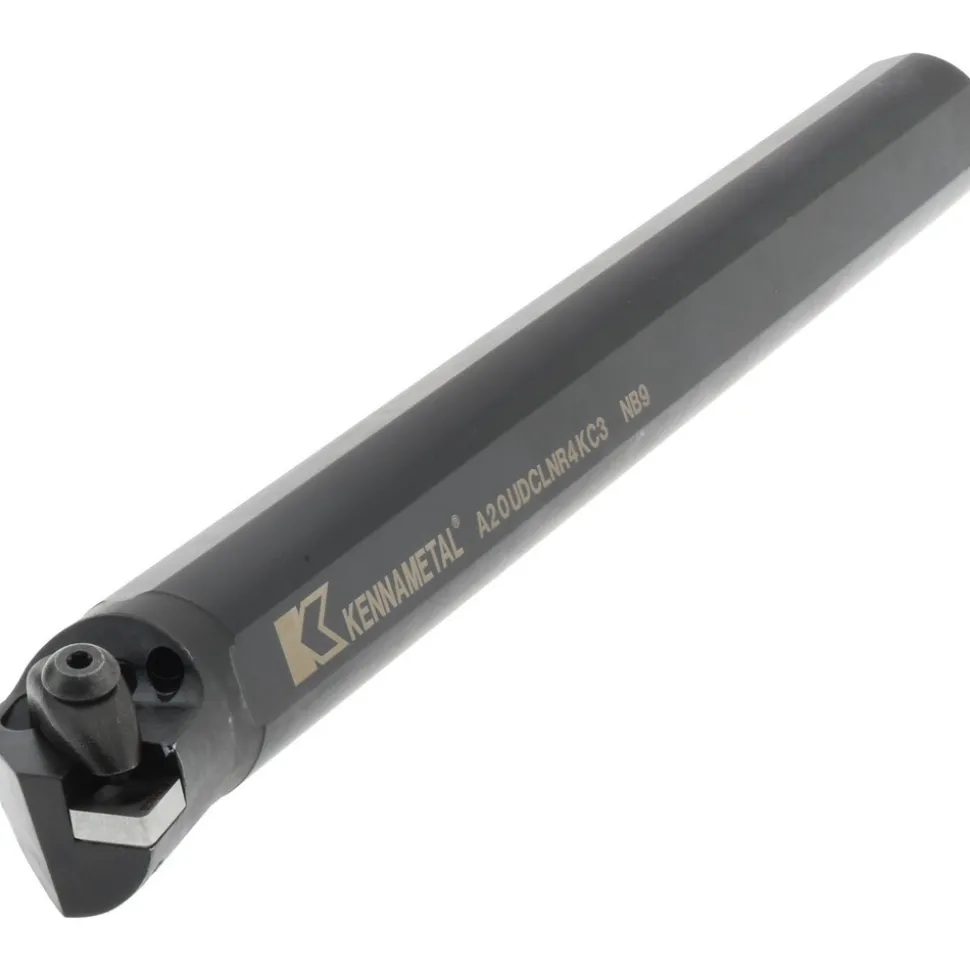 Indexable Boring Bar: A20UDCLNR4KC3, 1.4700" Min Bore, Right Hand, -5.000 deg Lead Angle, Steel