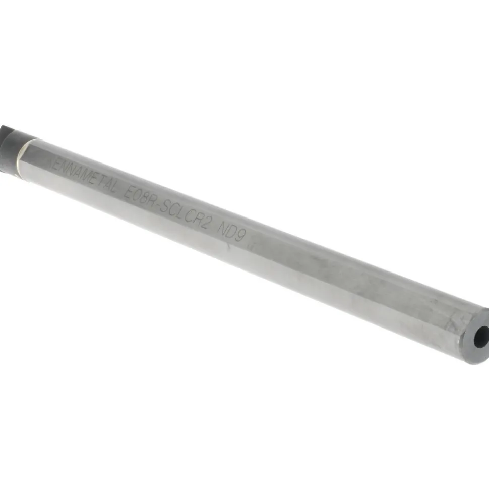 Indexable Boring Bar: E08RSCLCR2, 15.24 mm Min Bore, Right Hand, 12.70 mm Shank Dia, 5.000 deg Lead Angle, Solid Carbide