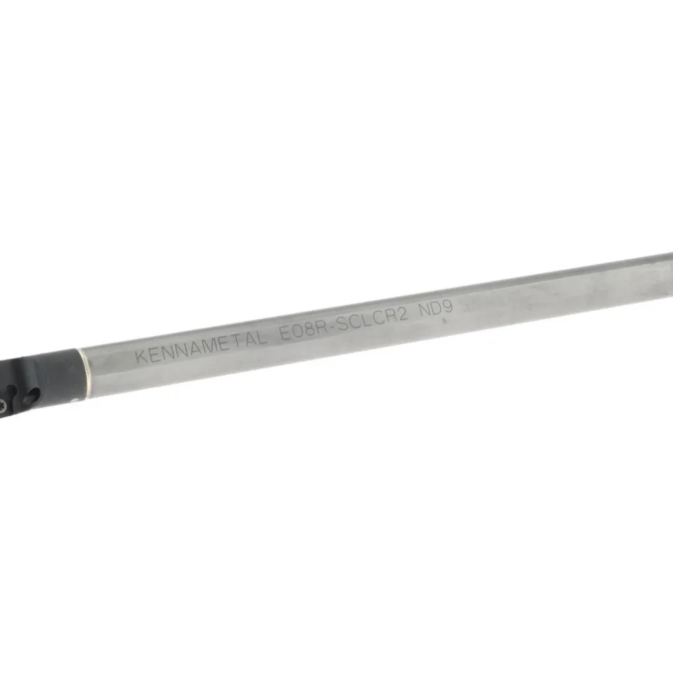 Indexable Boring Bar: E08RSCLCR2, 15.24 mm Min Bore, Right Hand, 12.70 mm Shank Dia, 5.000 deg Lead Angle, Solid Carbide