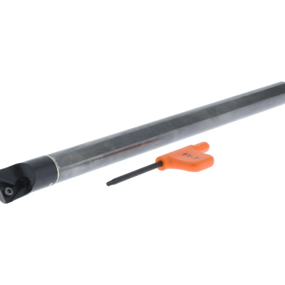 Indexable Boring Bar: E08STLPR2 KWH, 15.24 mm Min Bore, Right Hand, 12.70 mm Shank Dia, -5.000 deg Lead Angle, Solid Carbide