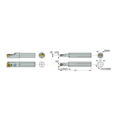 Indexable Boring Bar: E-SWUBR 5-5, 0.3300" Min Bore, Right Hand, Solid Carbide