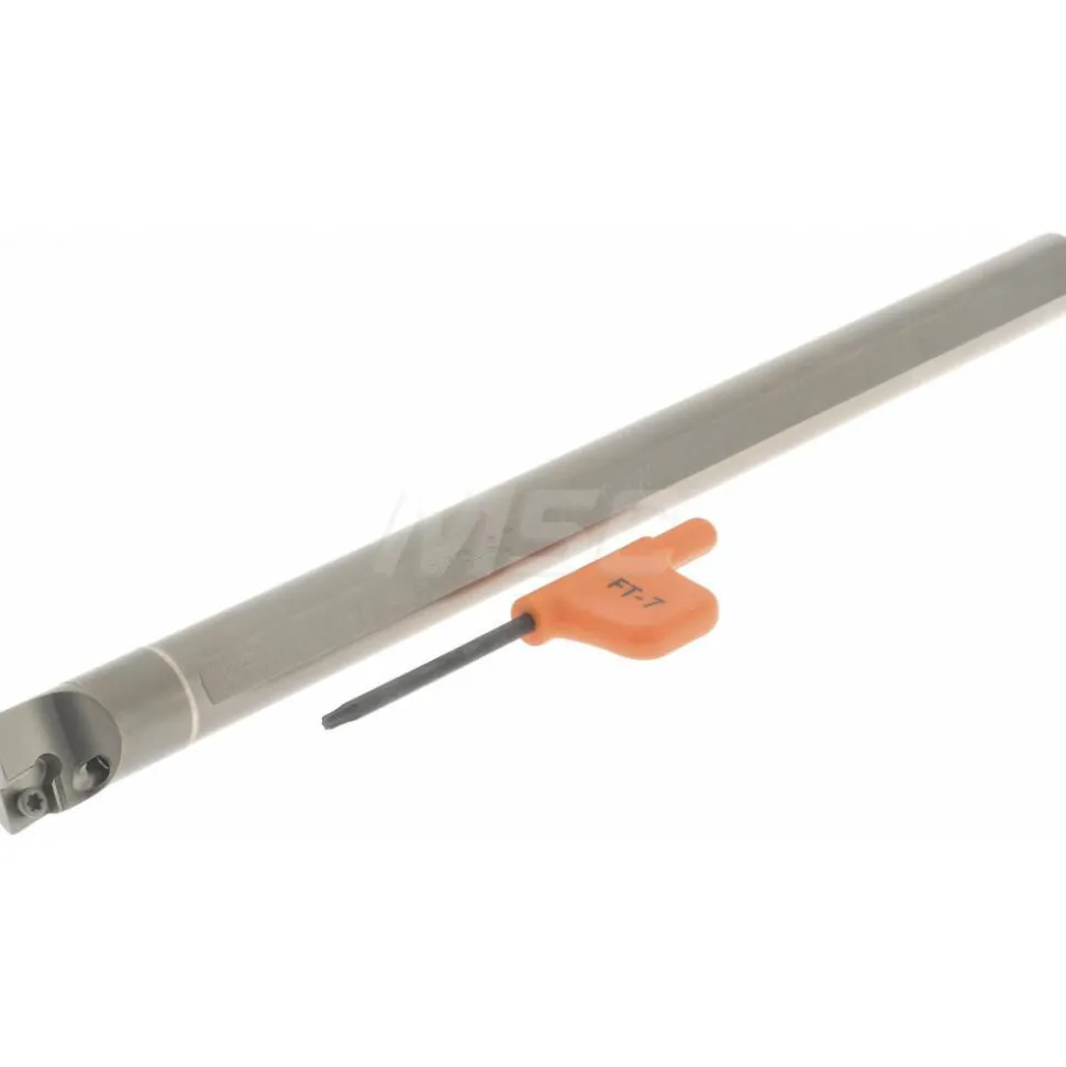 Indexable Boring Bar: L08R-SCLPR2, 0.6000" Min Bore, Right Hand, -5.000 deg Lead Angle, Heavy Metal