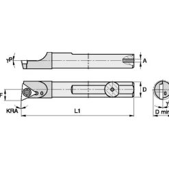 Indexable Boring Bar: QCBI37565R, 0.4380" Min Bore, Right Hand, 95.000 deg Lead Angle, Solid Carbide