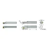 Indexable Boring Bar: S-SCLCR 12-3, 0.9850" Min Bore, Right Hand, -5.000 deg Lead Angle, Steel