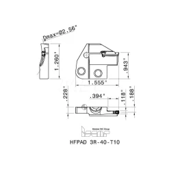 Indexable Grooving Blade: 1.2598" High, Right Hand, 0.1181" Min Width