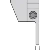 Indexable Grooving-Cutoff Toolholder: WMTSR163087, 0.118 to 1/8" Groove Width, 7/8" Max Depth of Cut, Right Hand