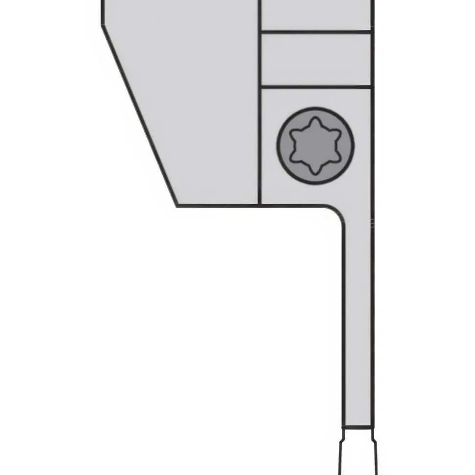Indexable Grooving-Cutoff Toolholder: WMTSR163087, 0.118 to 1/8" Groove Width, 7/8" Max Depth of Cut, Right Hand