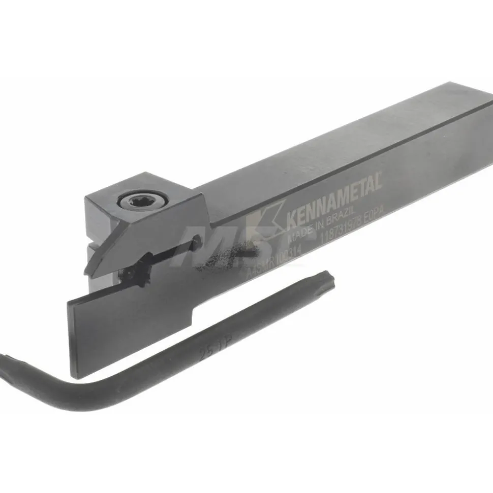Indexable Grooving-Cutoff Toolholder: A4SMR100314, 3 mm Min Groove Width, 14 mm Max Depth of Cut, Right Hand