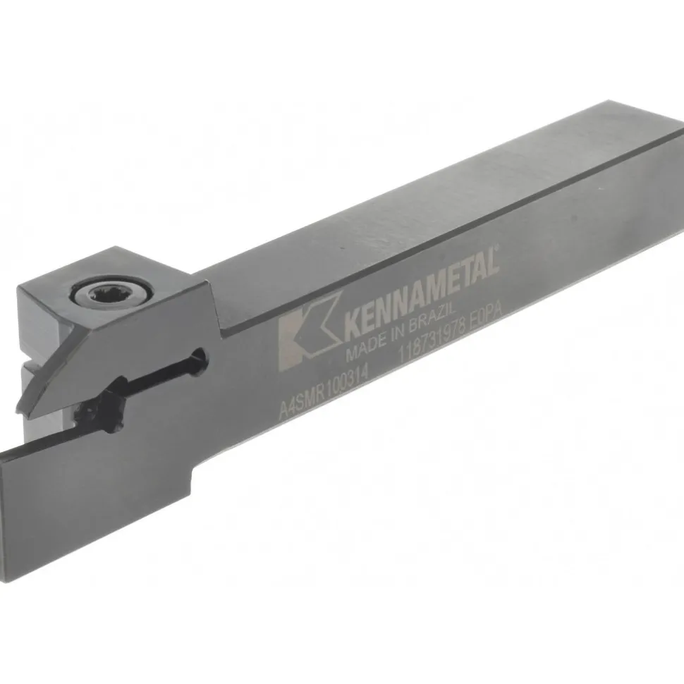Indexable Grooving-Cutoff Toolholder: A4SMR100314, 3 mm Min Groove Width, 14 mm Max Depth of Cut, Right Hand