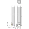 Indexable Grooving-Cutoff Toolholder: G1011.16R-3T2, 3 to 3.18 mm Groove Width, 21.01 mm Max Depth of Cut, Right Hand